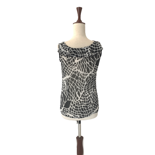 Collezione Black & White Printed Sleeveless Top | Gently Used |