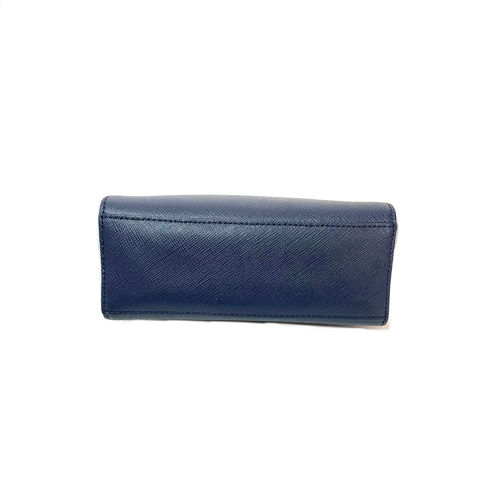 Tory Burch Blue Leather & Embossed Snakeskin 'Robinson' Mini Satchel  | Gently Used |