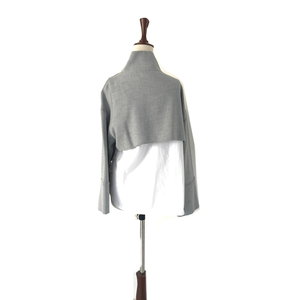 ZARA Grey & White High Neck Tunic | Brand New |