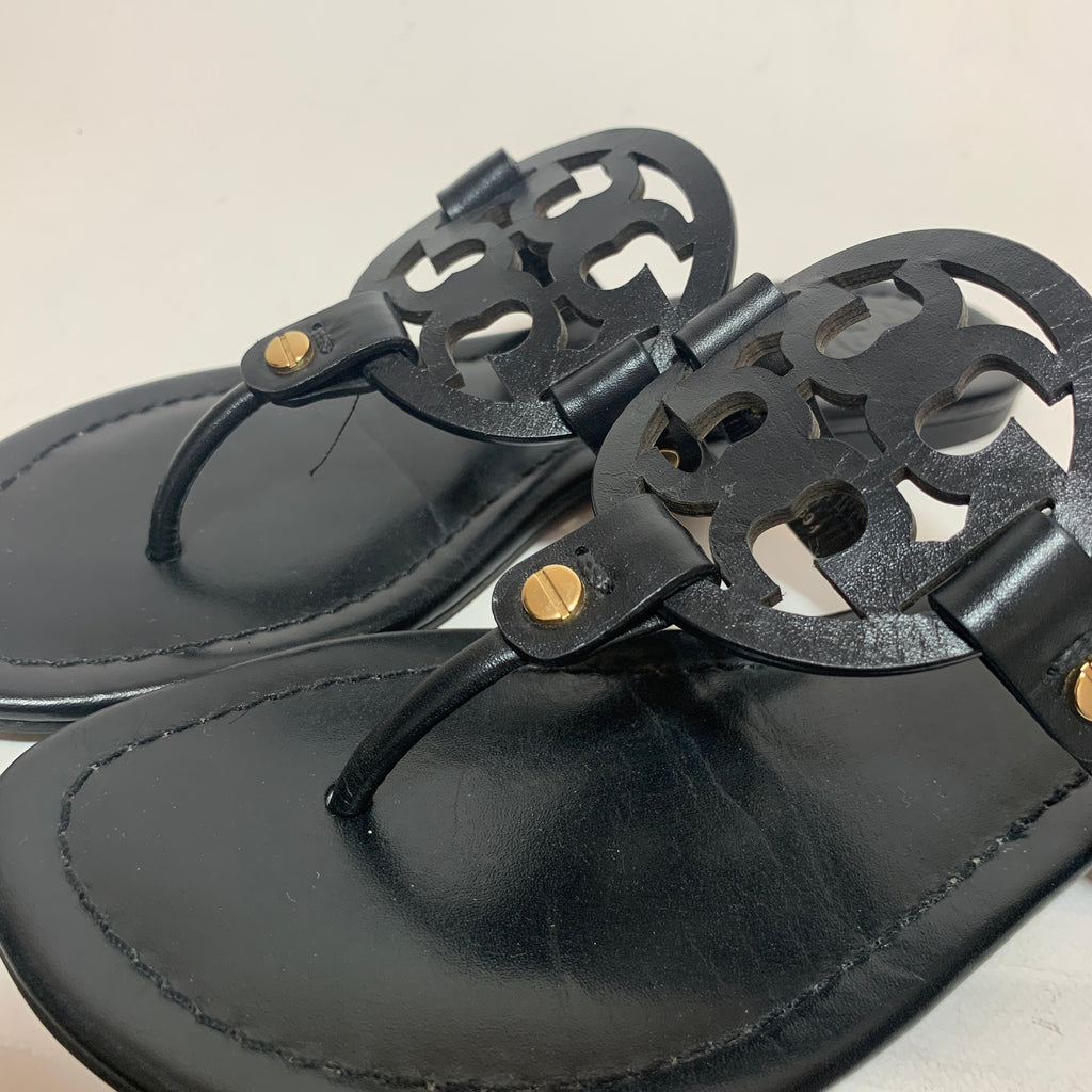 Tory Burch Black Leather ' Miller' Sandals | Gently Used | | Secret Stash