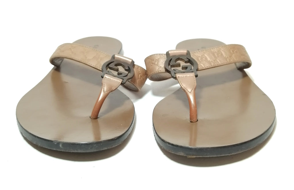 Gucci Monogram Thong Sandals 
