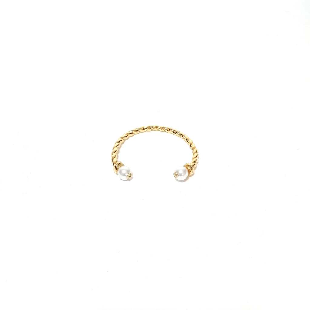 Tory Burch Gold Rope Logo Bangle 