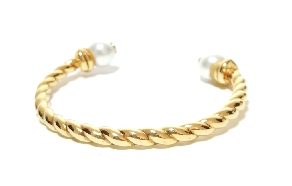 Tory Burch Gold Rope Logo Bangle 