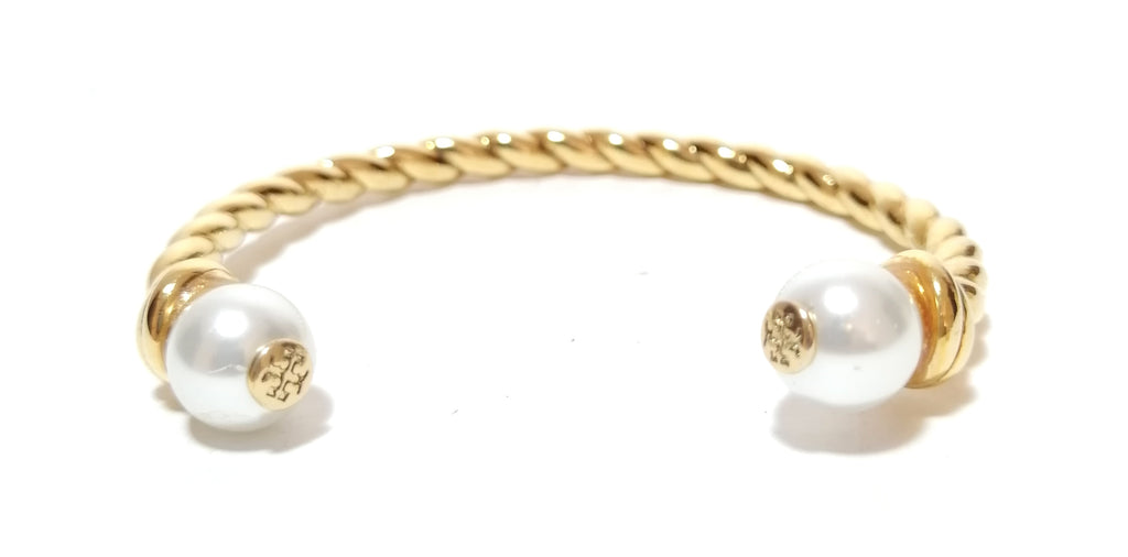 Tory Burch Gold Rope Logo Bangle 