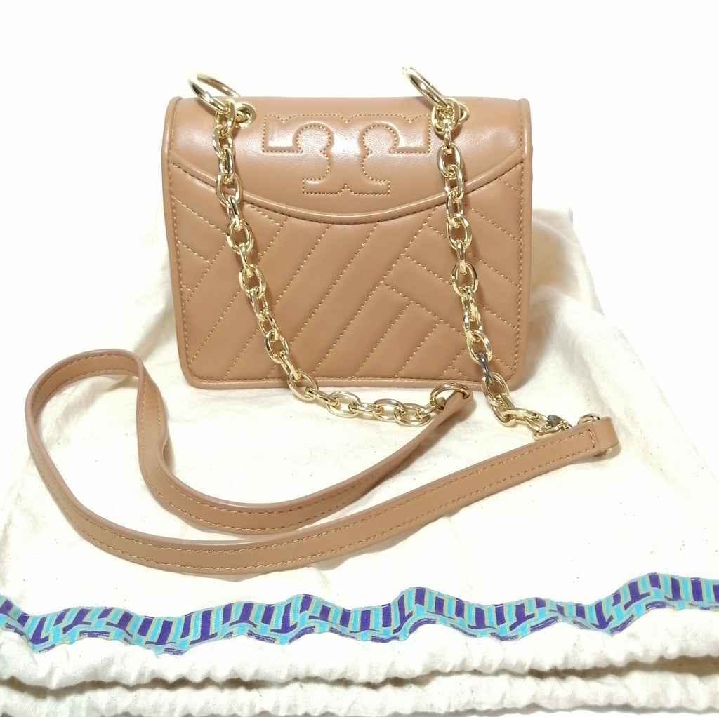 Tory Burch Tan Fleming Mini Cross Body Bag