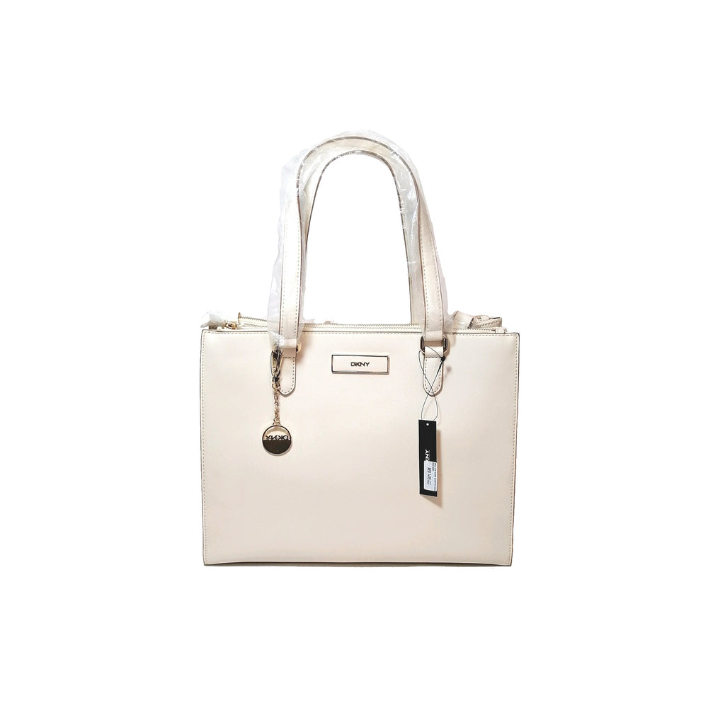DKNY cream leather tote