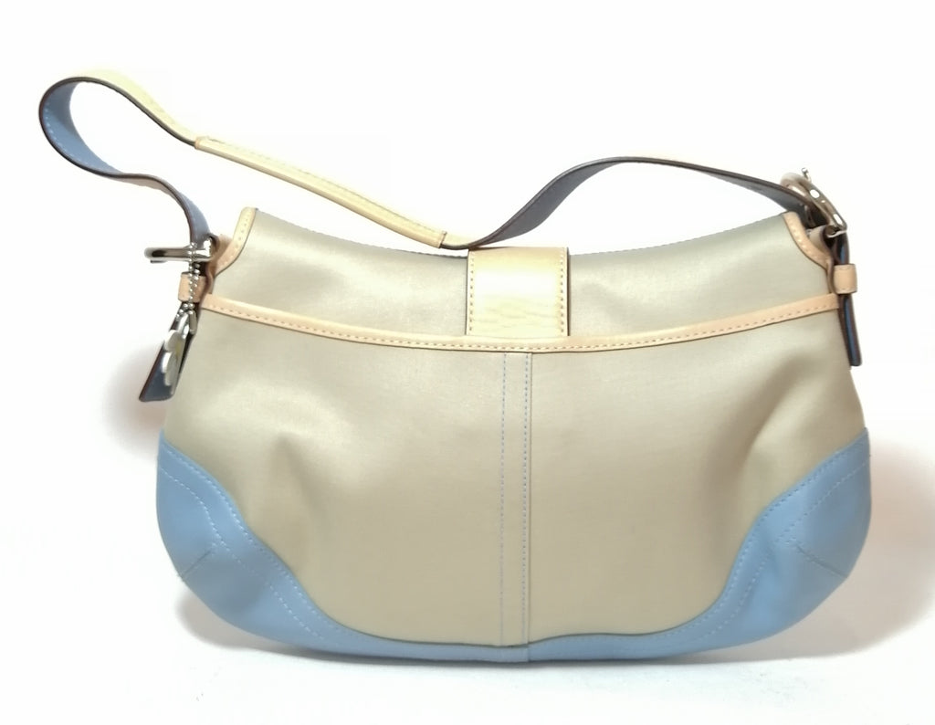 Coach Tri Colour Canvas & Leather Shoulder Bag 