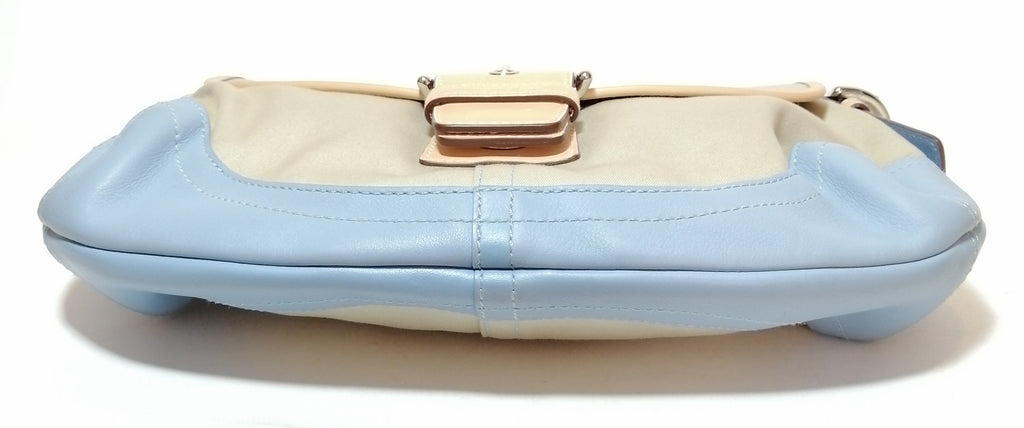 Coach Tri Colour Canvas & Leather Shoulder Bag 