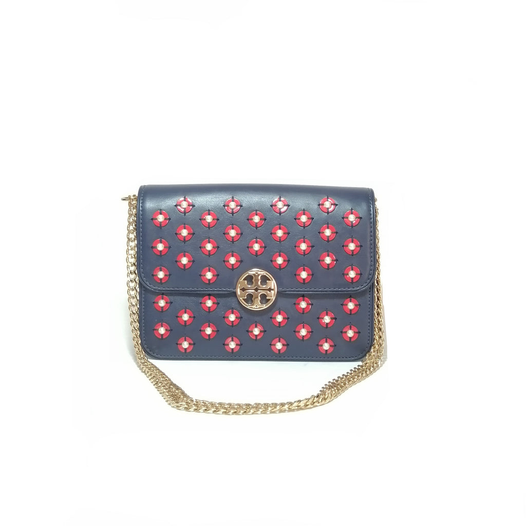 Tory Burch Duet Embellished Convertible Chain Shoulder Bag