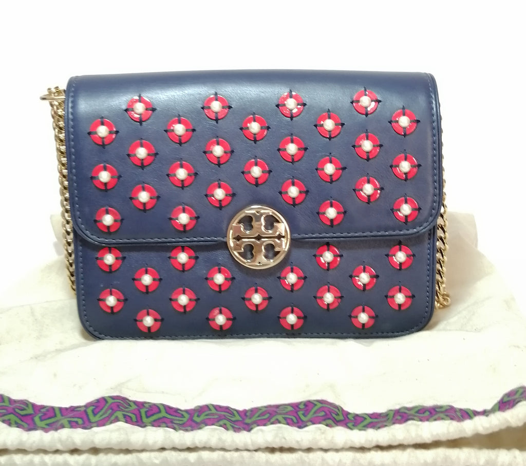 Tory Burch Duet Embellished Convertible Chain Shoulder Bag