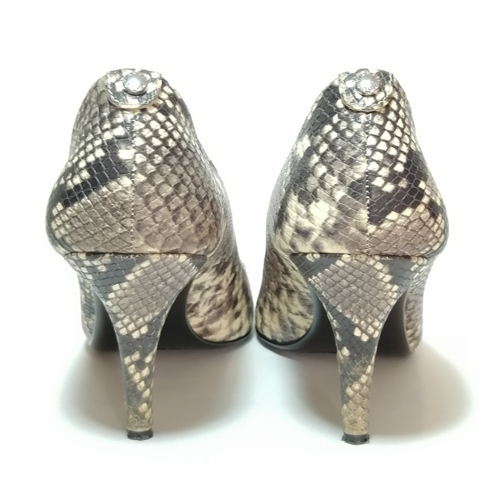 Michael Kors Snakeskin Print Leather Pointed Pumps | Gently Used ...