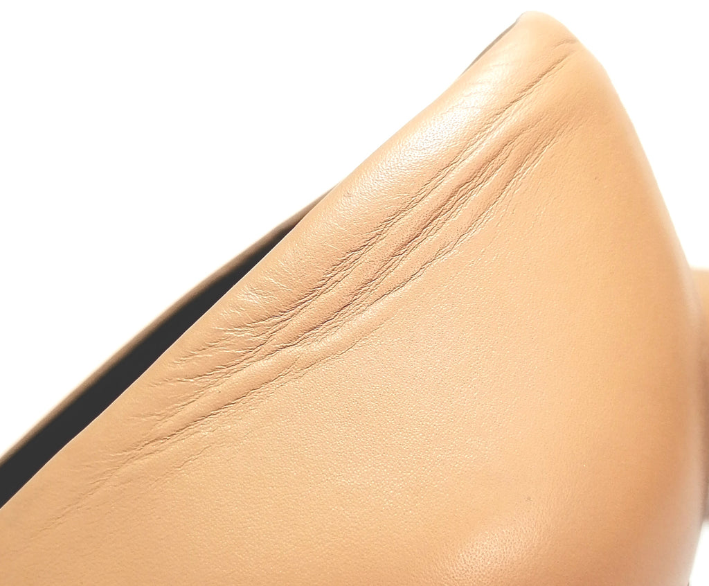 Michael Kors Tan Leather Patent Tip Pointed Pumps
