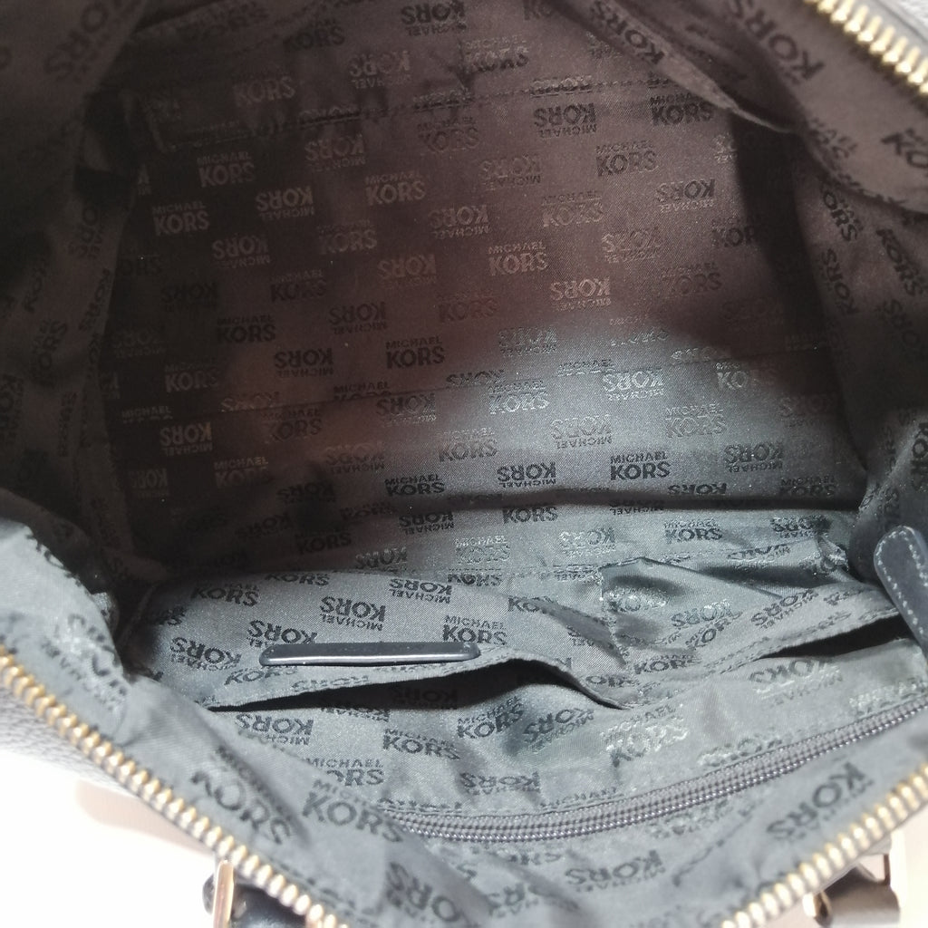 Michael Kors Black Pebbled Leather Satchel
