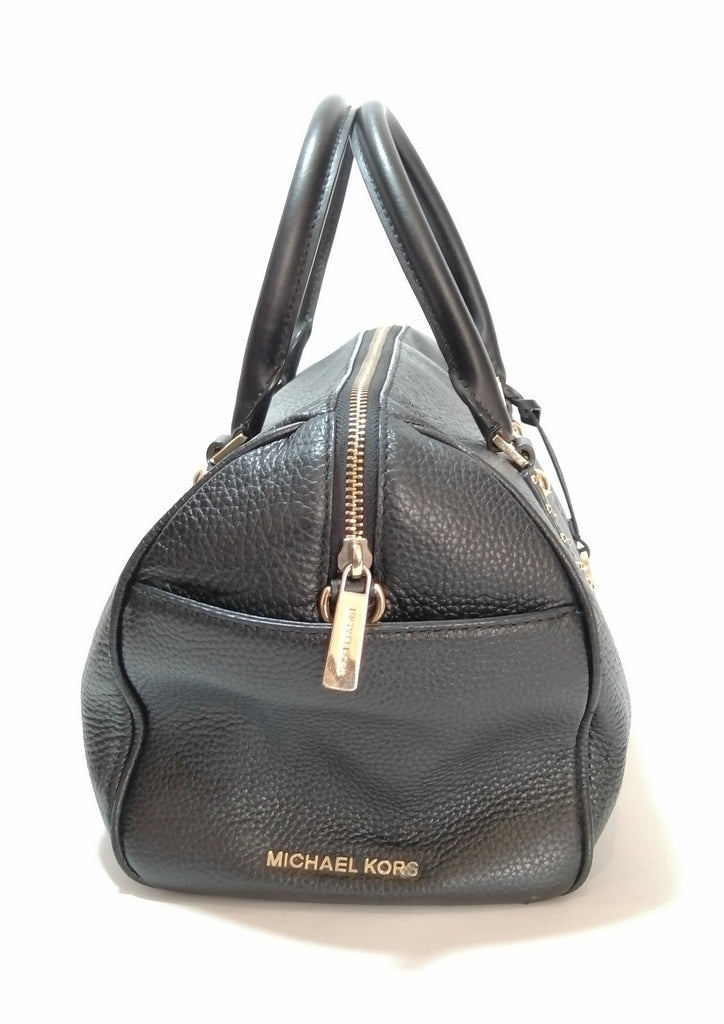 Michael Kors Black Pebbled Leather Satchel