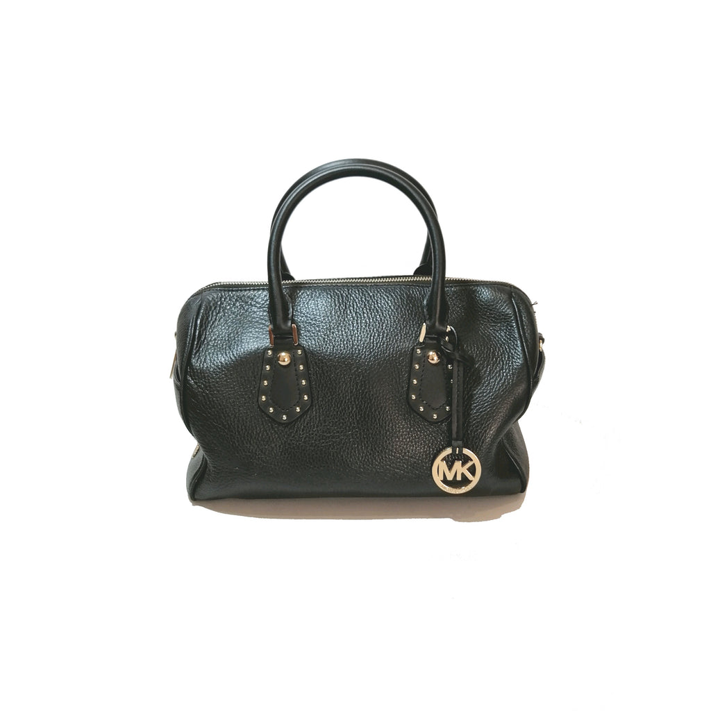 Michael Kors Black Pebbled Leather Satchel