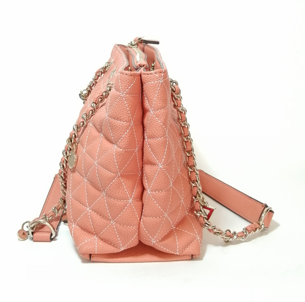 Guess Orange Quilted Shoulder Bag 