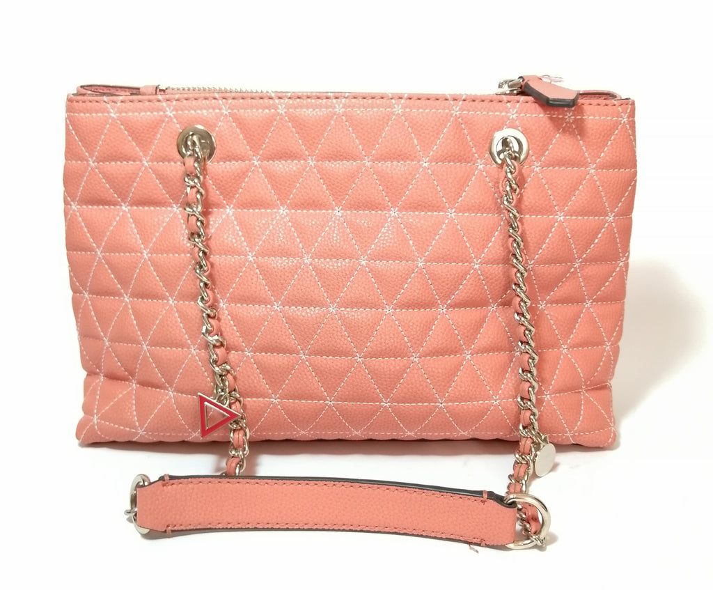 Guess Orange Quilted Shoulder Bag 