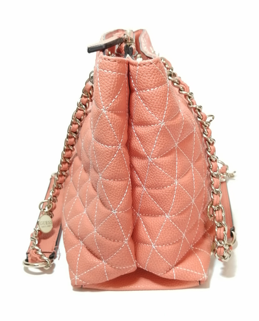 Guess Orange Quilted Shoulder Bag 
