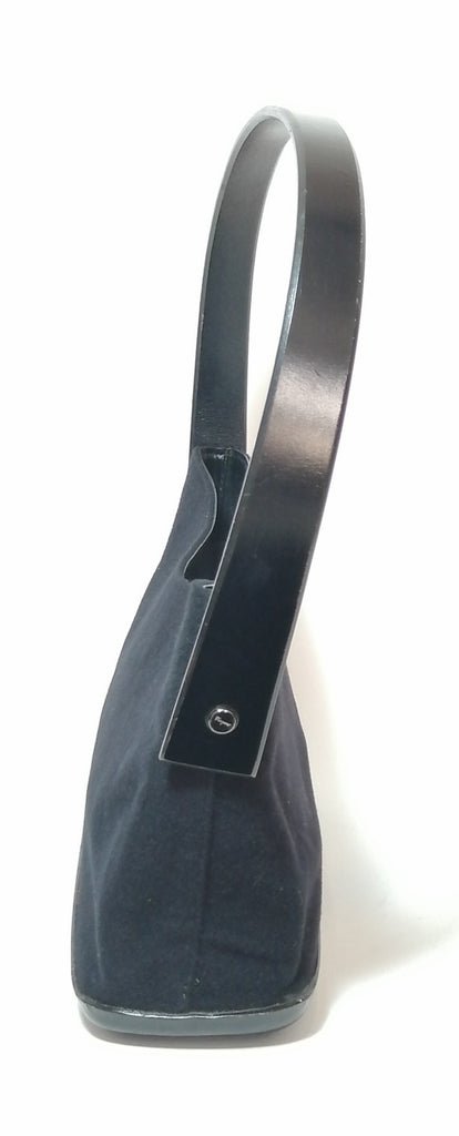 Salvatore Black Suede Shoulder Bag 
