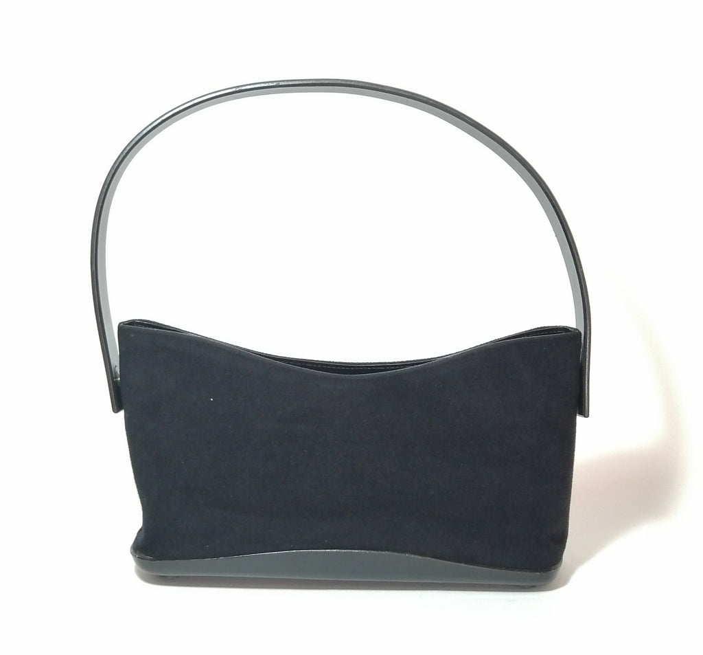 Salvatore Black Suede Shoulder Bag 