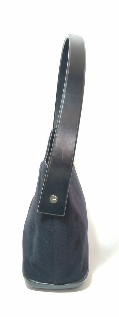 Salvatore Black Suede Shoulder Bag 