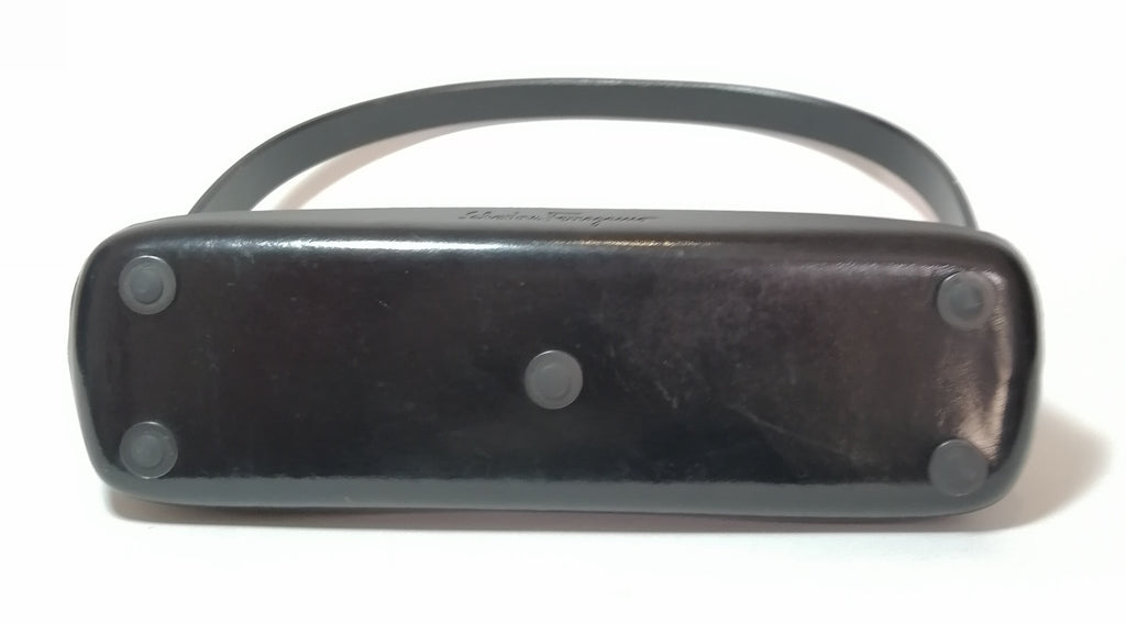 Salvatore Black Suede Shoulder Bag 