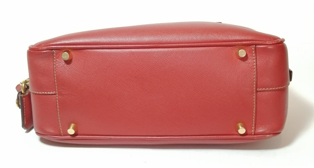 Prada Red Small Saffiano Leather Tote 
