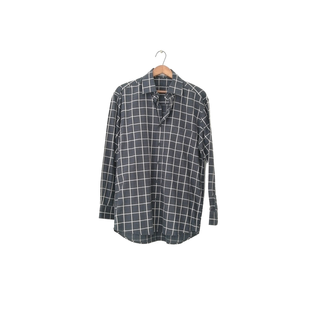 Men's Pierre Cardin Black & Beige Check Shirt