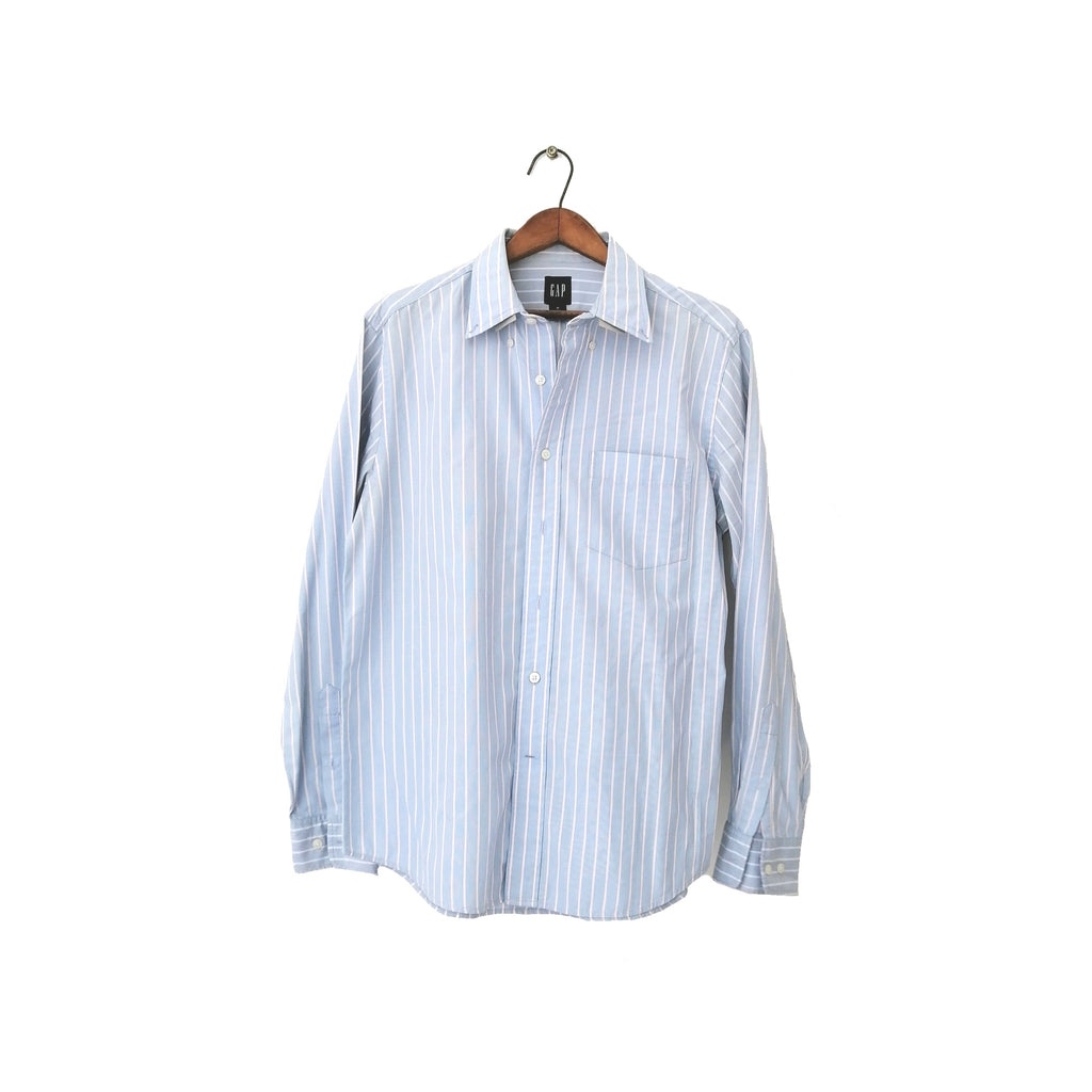 Men's Gap Blue & White Striped Shirt