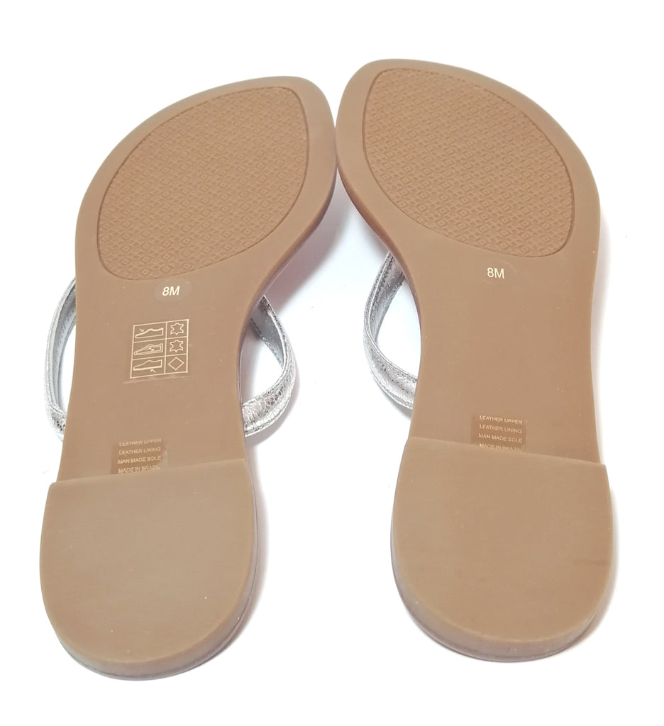 Tory Burch Silver Terra Thong Sandals 