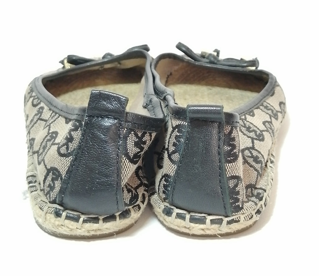 Michael Kors Meg Black & Grey Logo Espadrilles