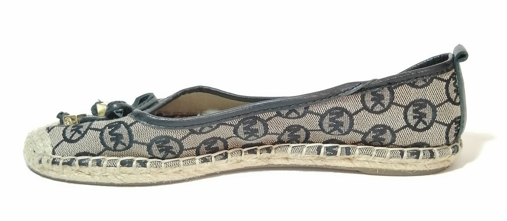 Michael Kors Meg Black & Grey Logo Espadrilles