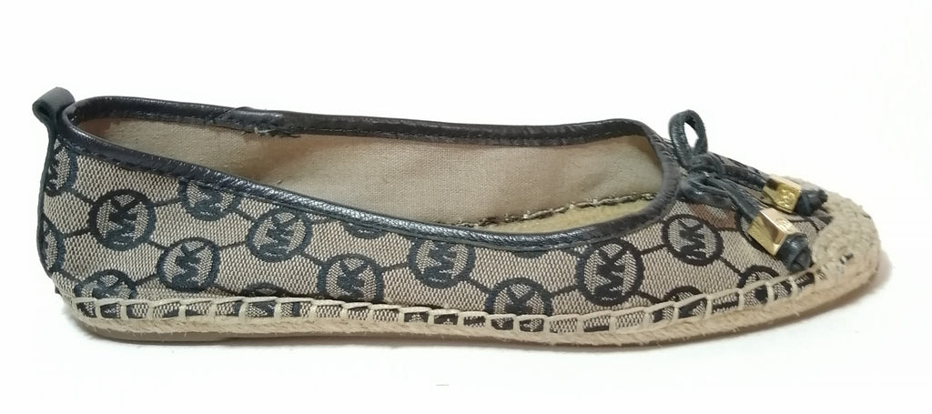 Michael Kors Meg Black & Grey Logo Espadrilles