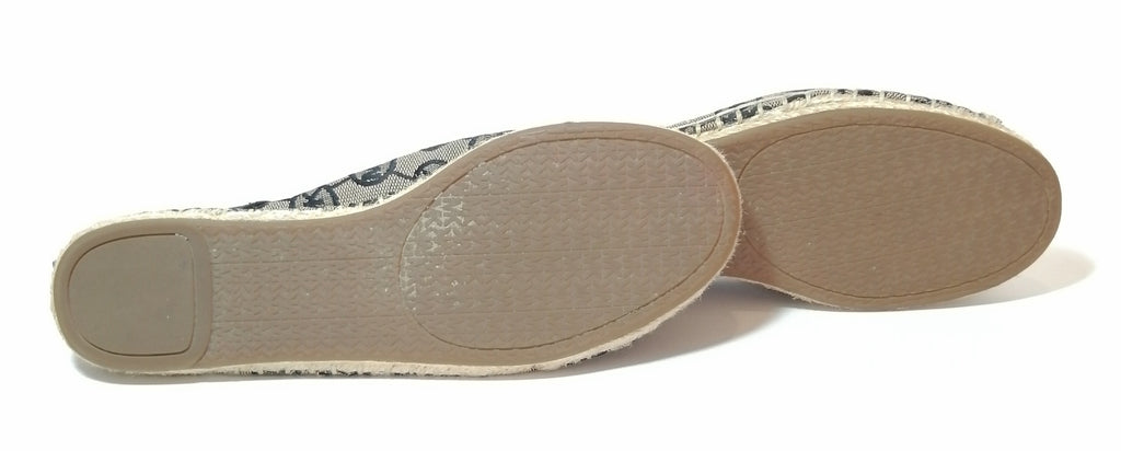 Michael Kors Meg Black & Grey Logo Espadrilles