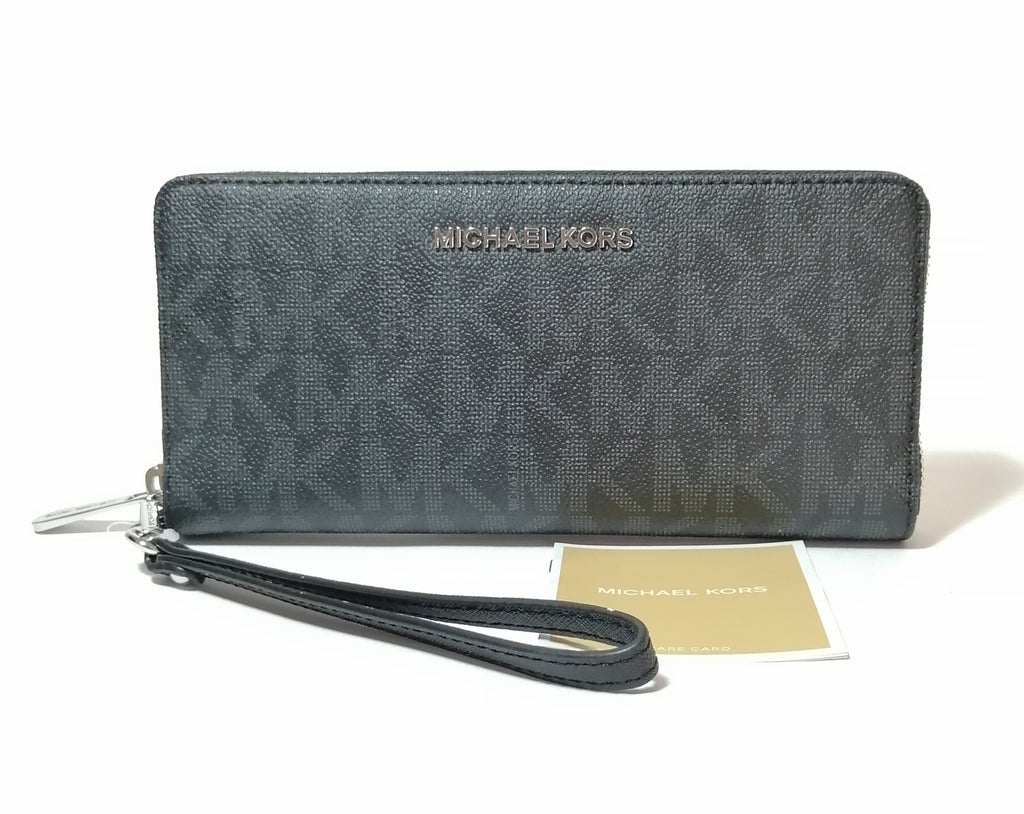 Michael Kors Black Jet Set Travel Continental Wristlet