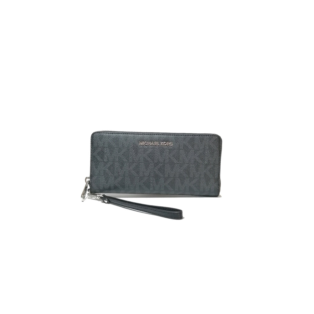 Michael Kors Black Jet Set Travel Continental Wristlet