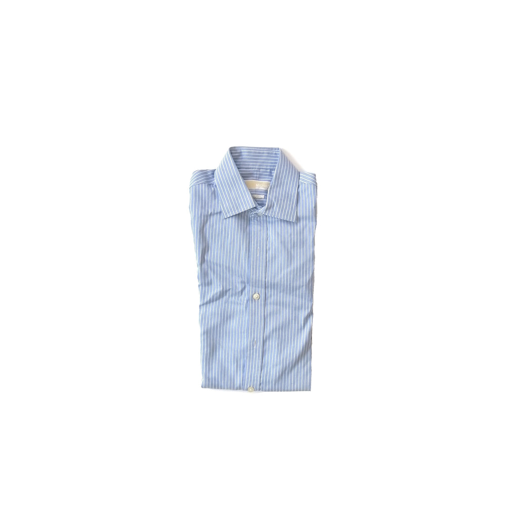 Men's Michael Kors Blue & White Striped Shirt