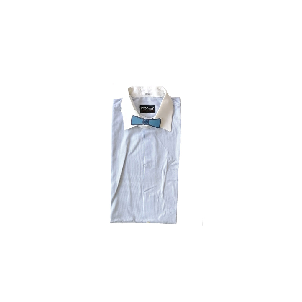 Men's Conway Blue & White Thin Striped Shirt