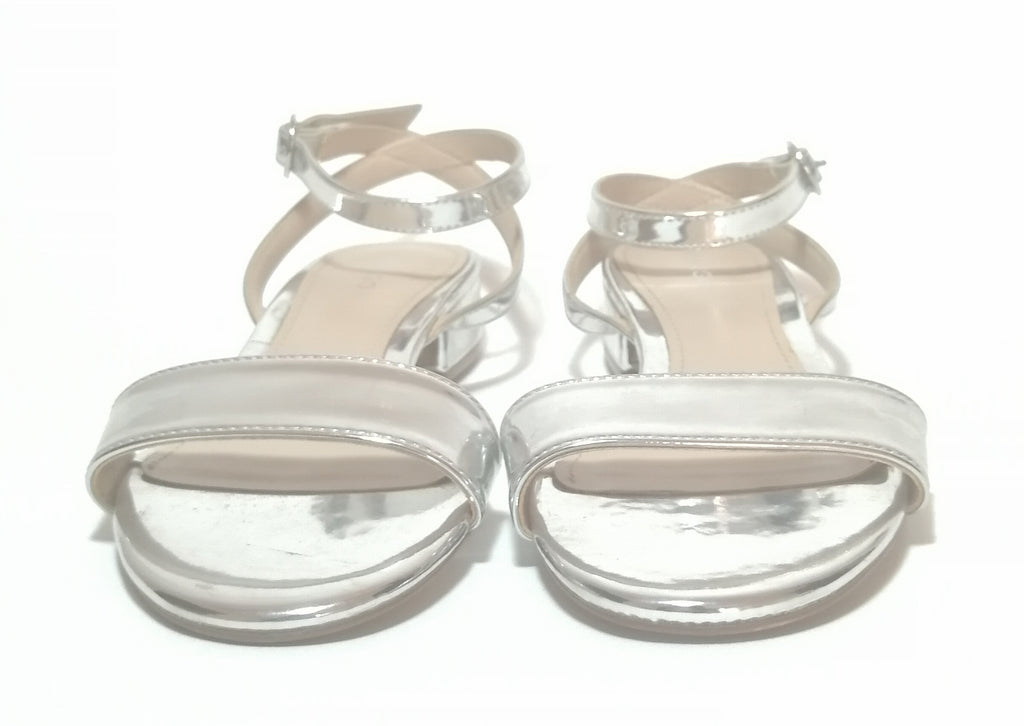Mango Silver Strappy Sandals 