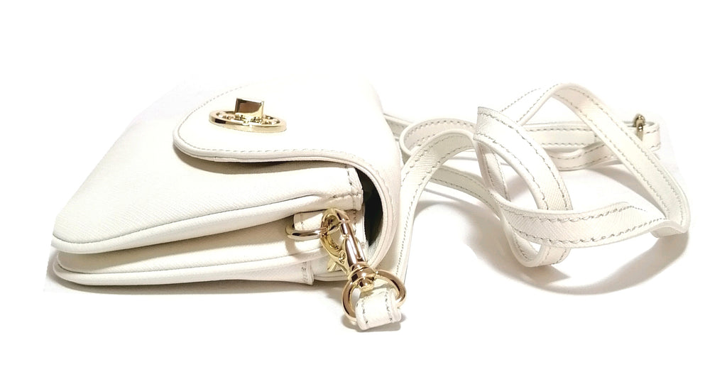 Tory Burch White Leather Mini Crossbody Bag