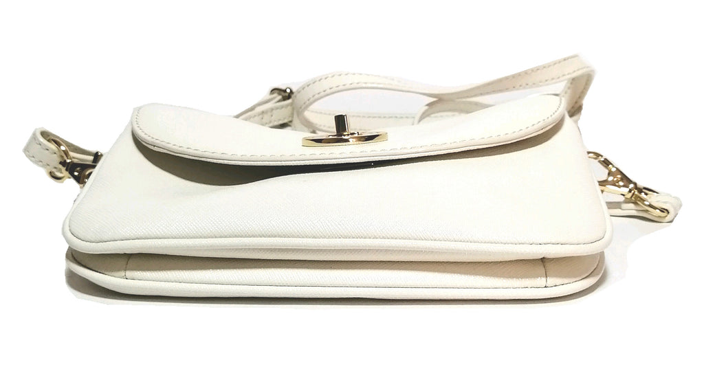 Tory Burch White Leather Mini Crossbody Bag