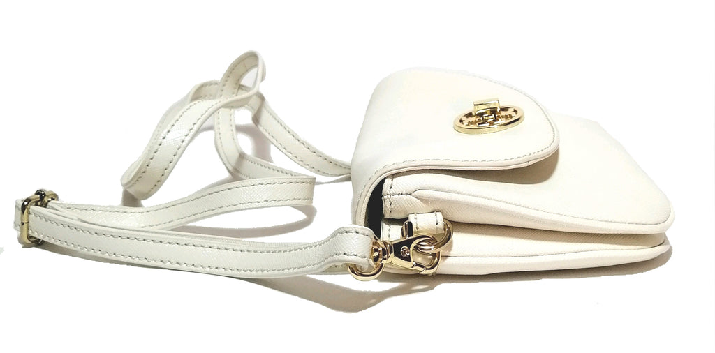 Tory Burch White Leather Mini Crossbody Bag