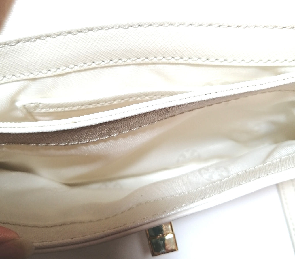 Tory Burch White Leather Mini Crossbody Bag