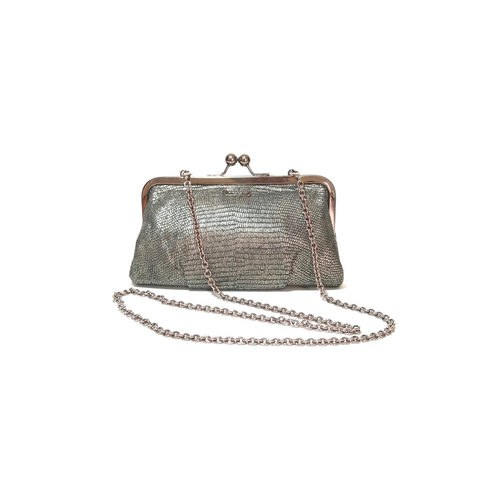 Coach Bronze Textured Leather Clutch | Gently Used |