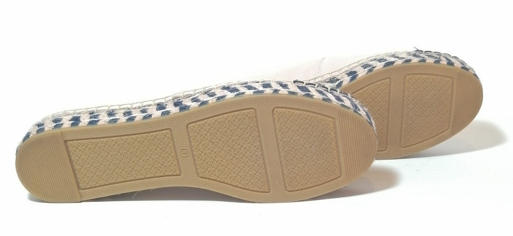 Tory Burch Pink & Navy Colour Block Leather Espadrilles 