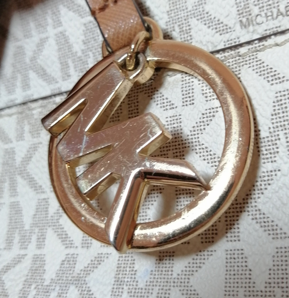 Michael Kors Vanilla Monogram Shoulder Bag 