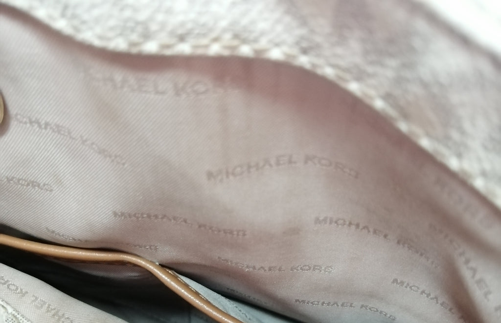 Michael Kors Vanilla Jet Set Item East West Signature Tote | Pre Loved |