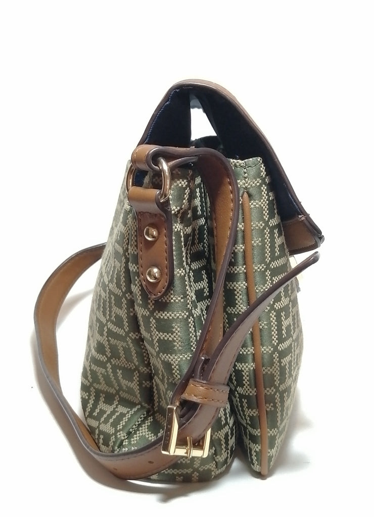 Tommy Hilfiger Monogram Canvas Shoulder Bag 