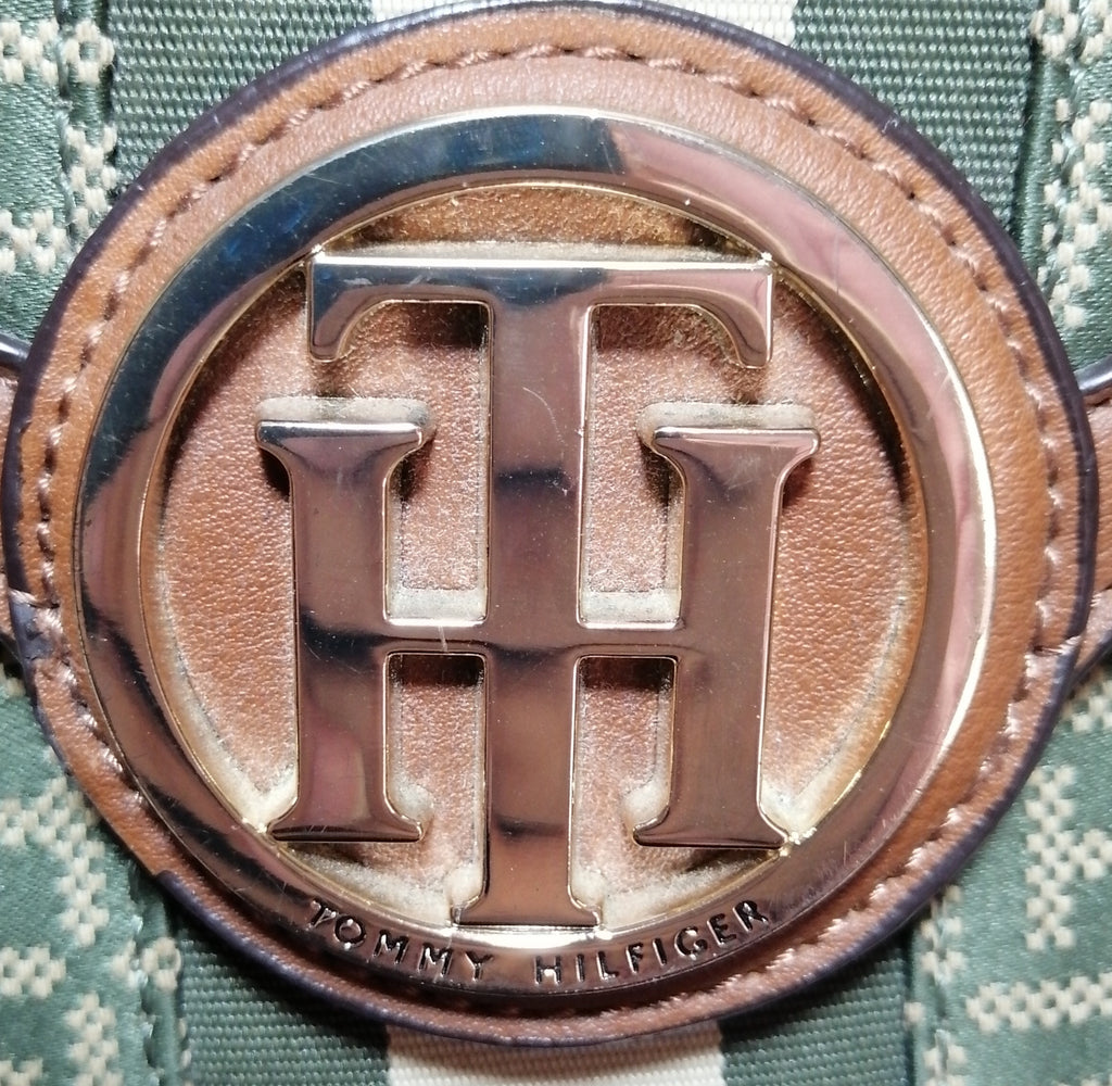 Tommy Hilfiger Monogram Canvas Shoulder Bag 
