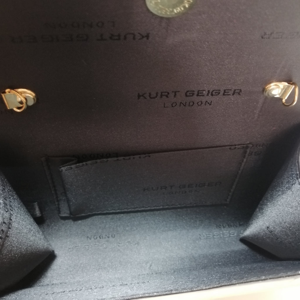 Kurt Geiger Metal Acrylic Nude Envelope Party Clutch 